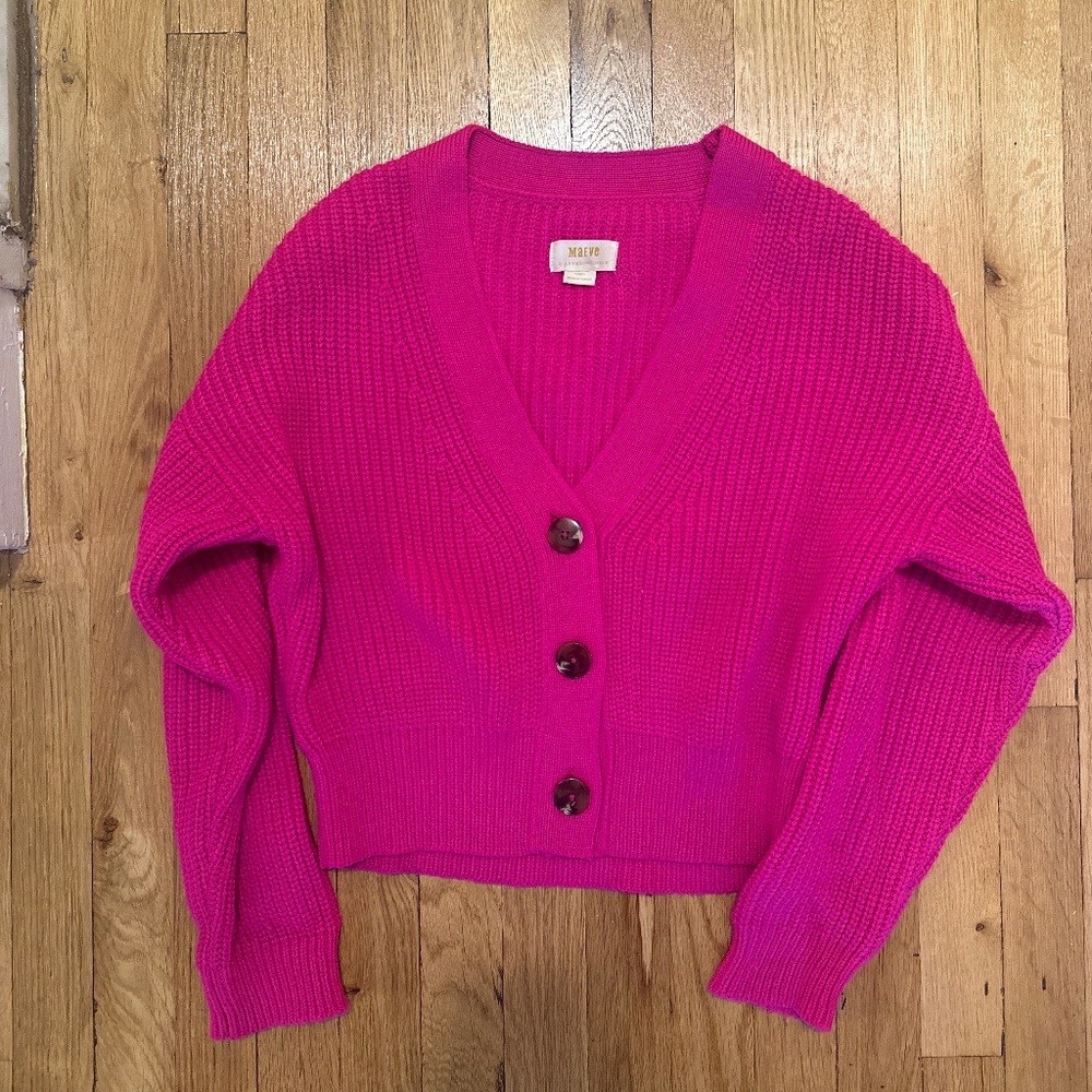 Maeve Hot Pink Sweater